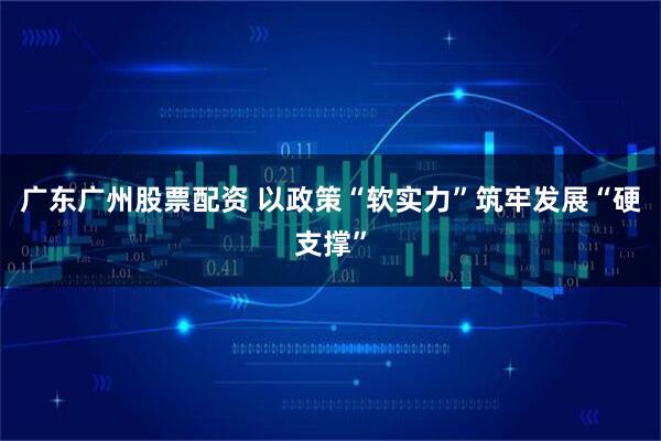 广东广州股票配资 以政策“软实力”筑牢发展“硬支撑”